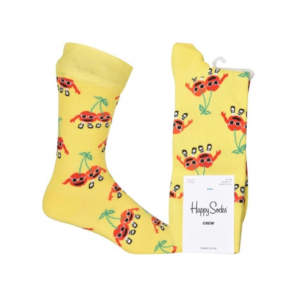Cherry Mates Socks, Yellow-Happy Socks-UNDERU
