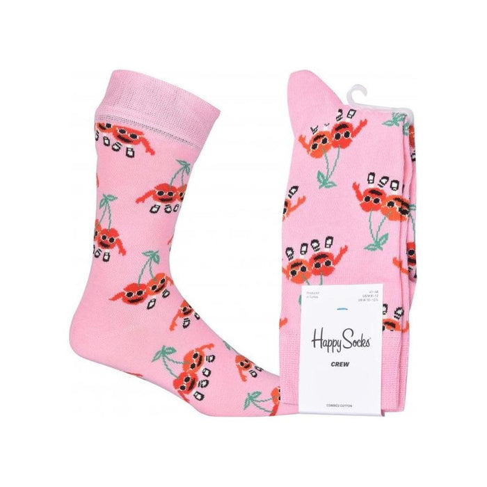 Cherry Mates Socks, Pink-Happy Socks-UNDERU