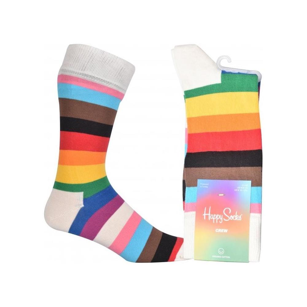Pride Stripe Socks, White/multi-Happy Socks-UNDERU
