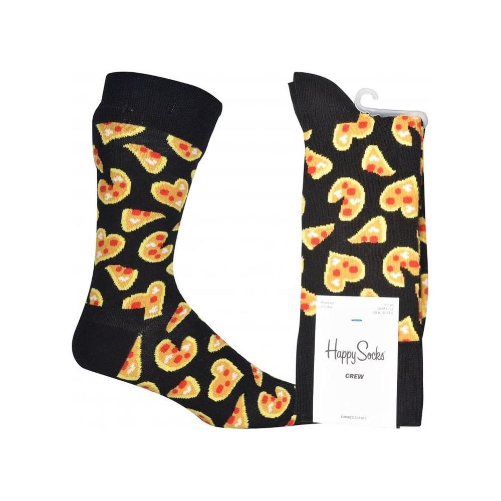 Pizza Love Socks, Black-Happy Socks-UNDERU
