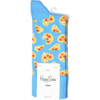 Pizza Love Socks, Blue-Happy Socks-UNDERU