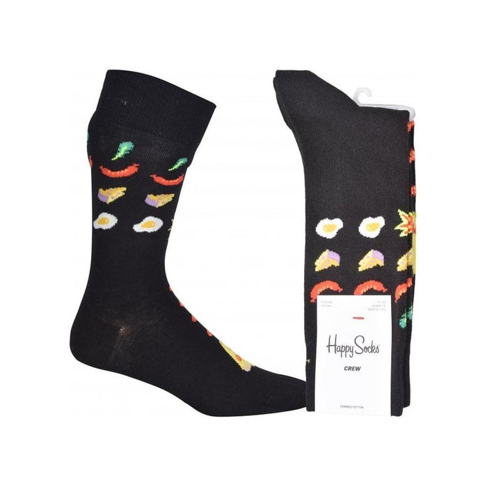 Pizza Invaders Socks, Black-Happy Socks-UNDERU