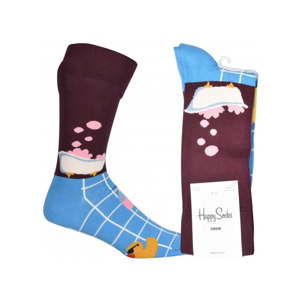 Me Time Socks, Burgundy/Blue-Happy Socks-UNDERU