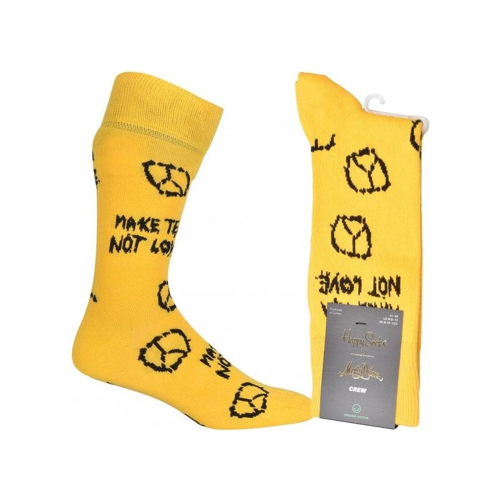 Make Tea Not Love Socks, Yellow-Happy Socks-UNDERU