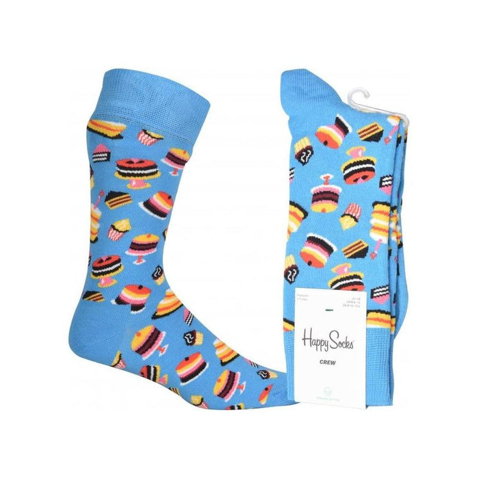 Birthday Cake Socks, Blue-Happy Socks-UNDERU