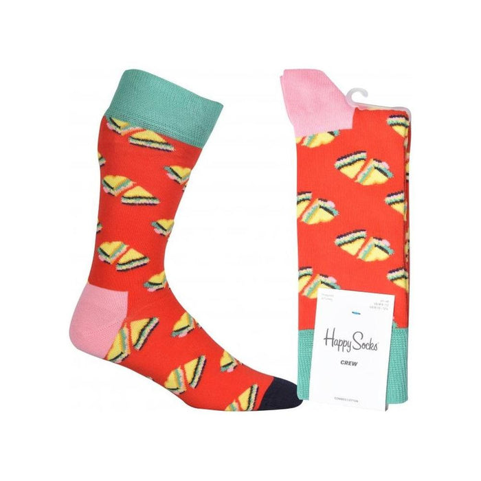 Love Sandwich Socks, Red-Happy Socks-UNDERU