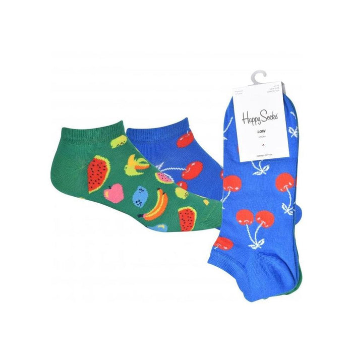 2-Pack Fruit Trainer Socks, Blue/Green-Happy Socks-UNDERU