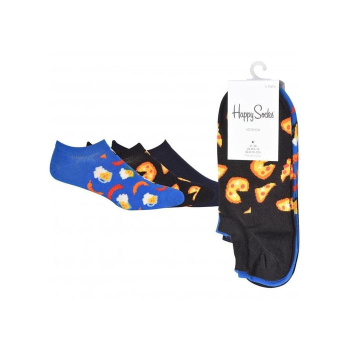 3-Pack Junk Food Trainer Socks, Black/blue-Happy Socks-UNDERU