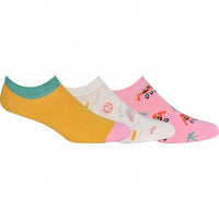 3-Pack Cherry Mates Trainer Socks, Pink/White/Yellow-Happy Socks-UNDERU