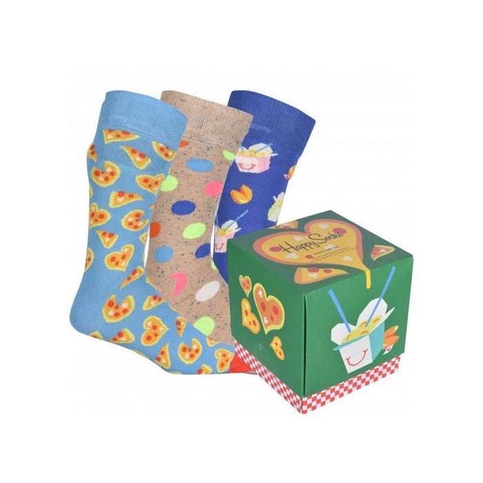 3-Pack Pizza Love Socks Gift Box-Happy Socks-UNDERU