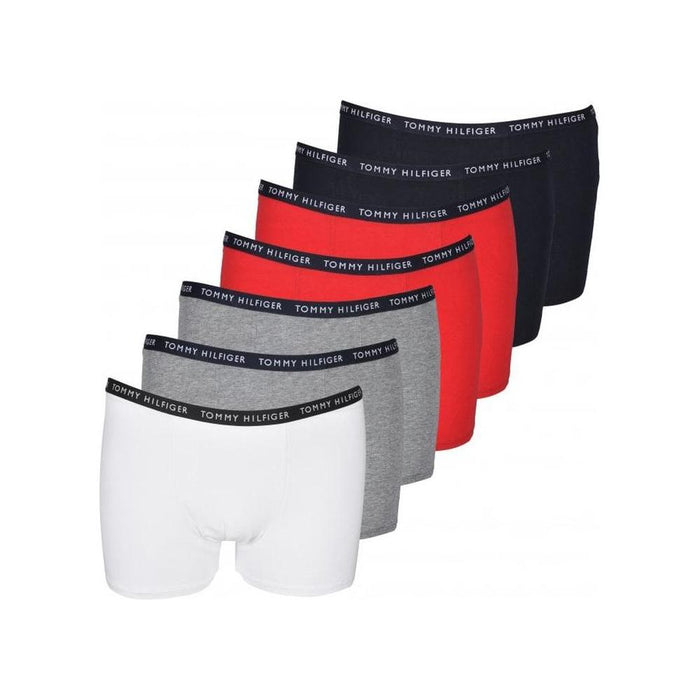 7-Pack Repeat Logo Boys Boxer Trunks, Red/White/Grey/Navy-Tommy Hilfiger-UNDERU