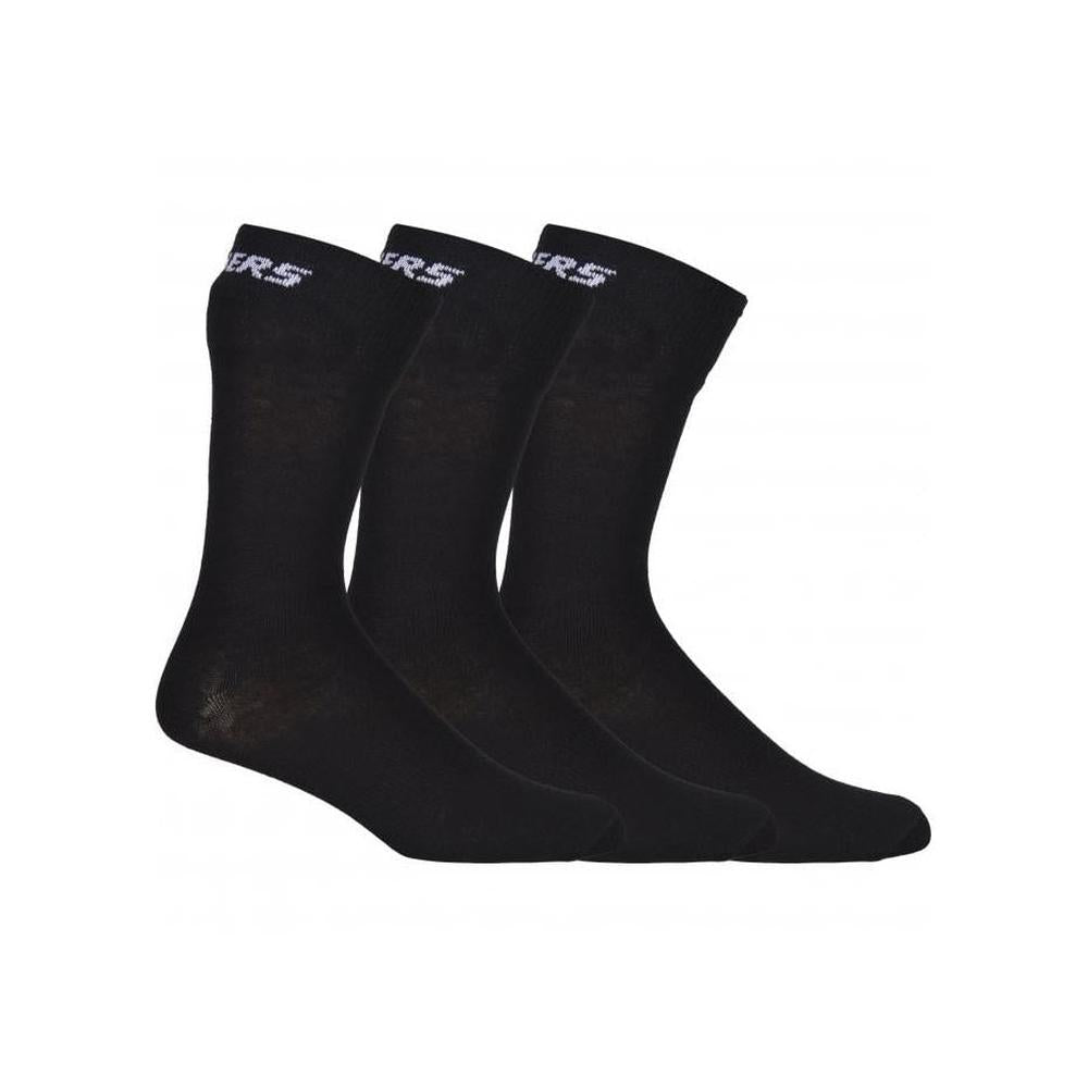 3-Pack Mesh Ventilation Crew Socks, Black-Skechers-UNDERU