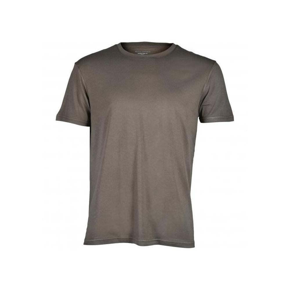 Bamboo Cotton Crew-Neck T-Shirt, Khaki-Panos Emporio-UNDERU