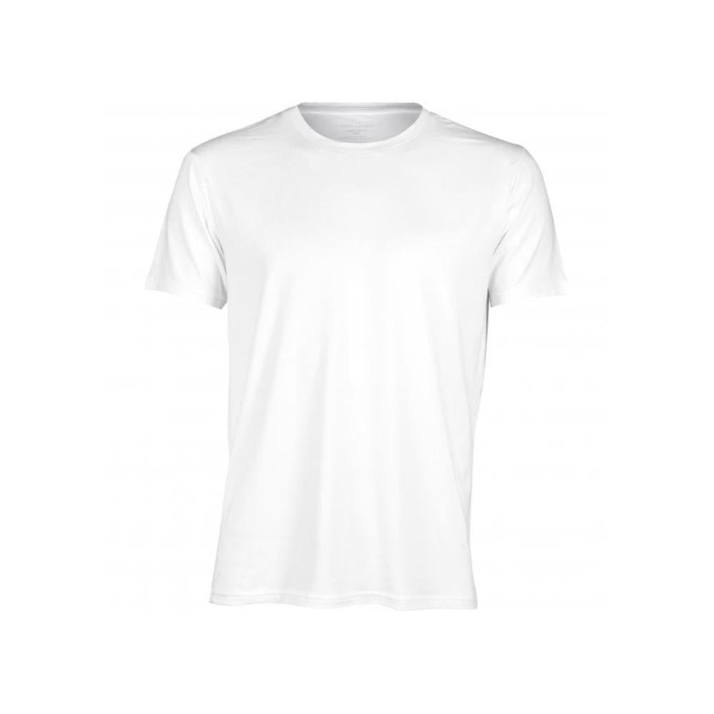 Bamboo Cotton Crew-Neck T-Shirt, White-Panos Emporio-UNDERU