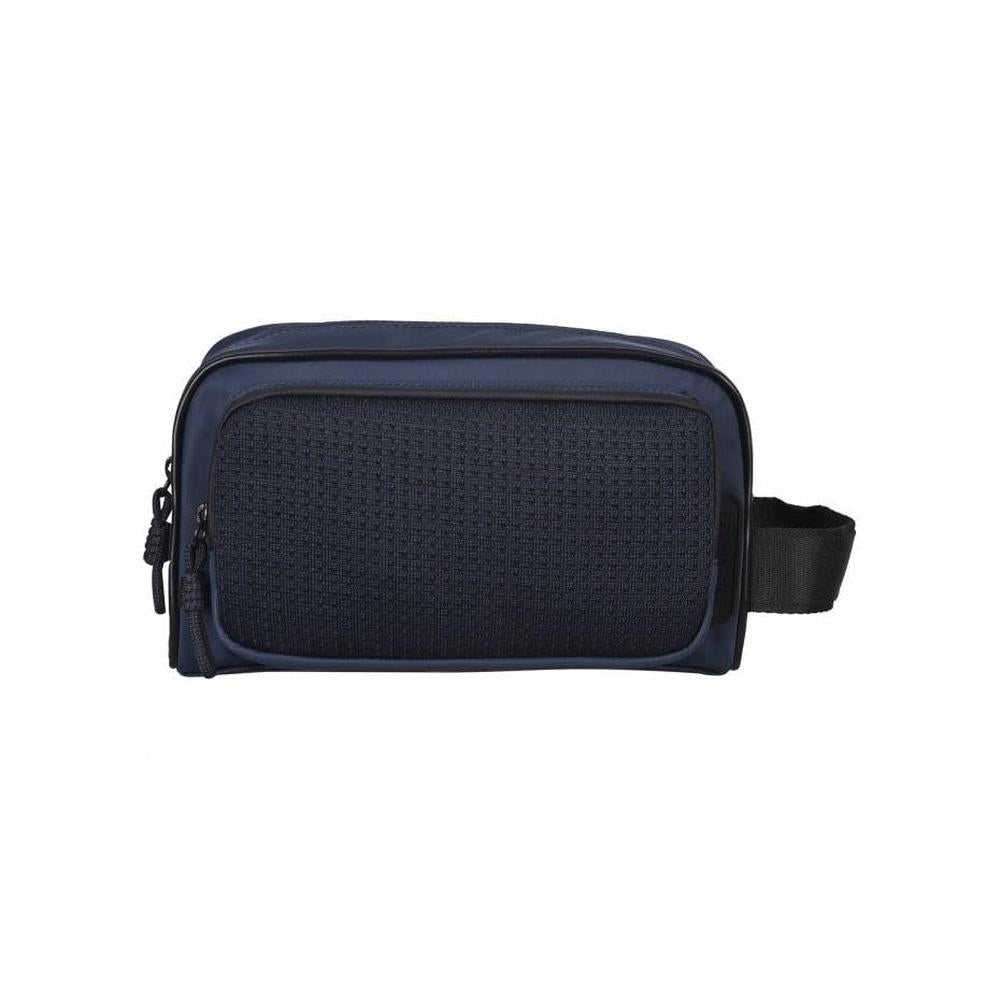 Nylon & Leather Wash Bag, Navy-Ted Baker-UNDERU