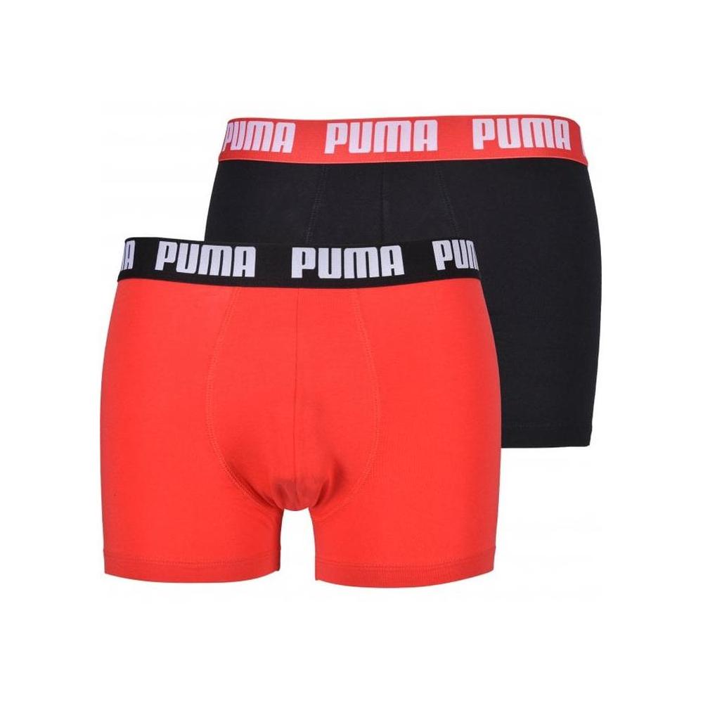 Puma-2-Pack Coloured Waistband Boxer Briefs, Red/Black-UNDERU