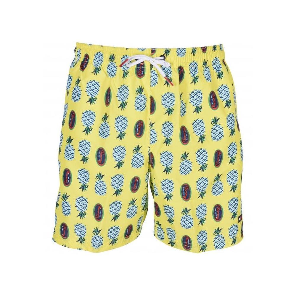 Pineapples Print Boys Swim Shorts, Yellow-Tommy Hilfiger-UNDERU