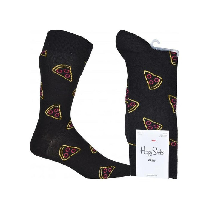 Pizza Slice Socks, Black-Happy Socks-UNDERU