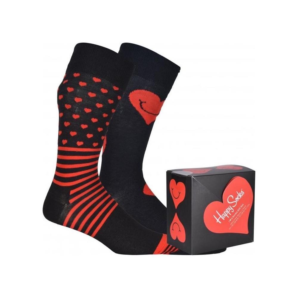 2-Pack I Heart You Socks Gift Box, Black/red-Happy Socks-UNDERU