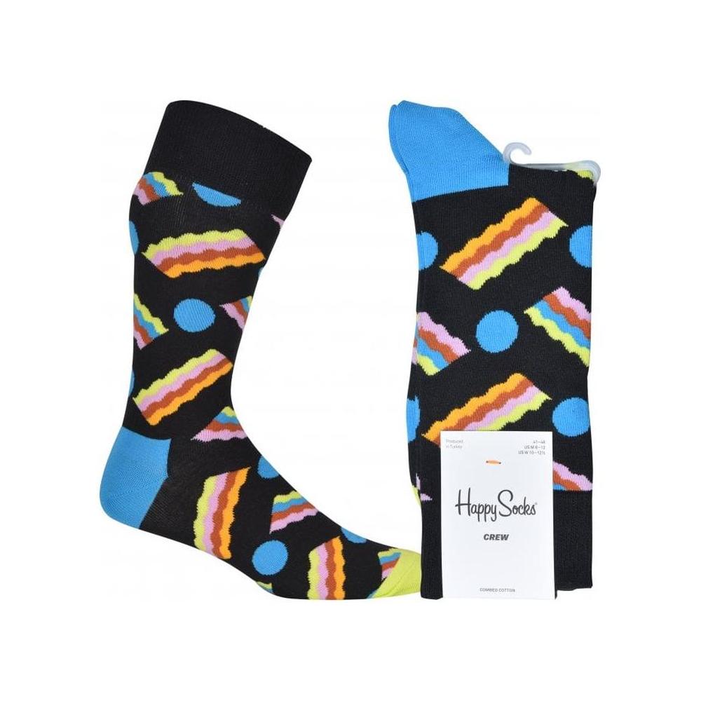 Rainbow Bacon Socks, Black/multi-Happy Socks-UNDERU