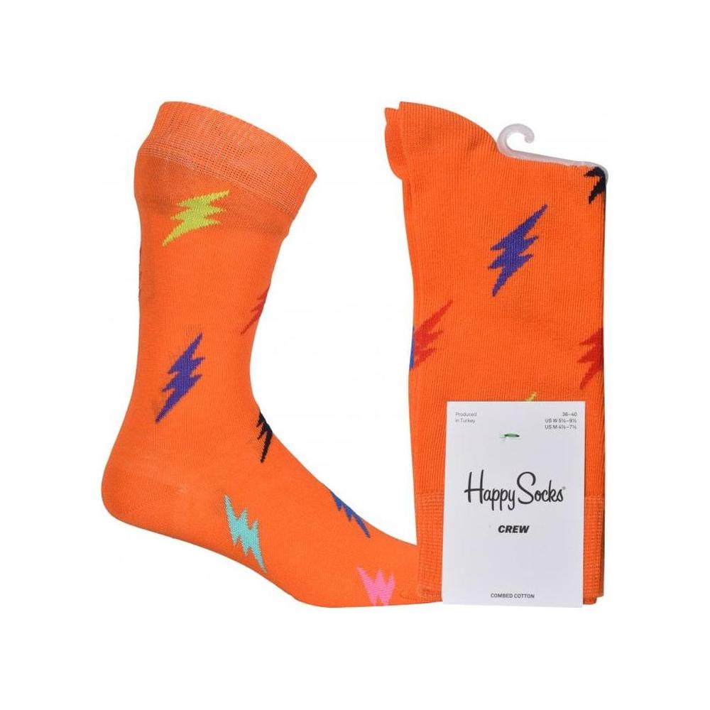 Lightning Socks, Orange-Happy Socks-UNDERU
