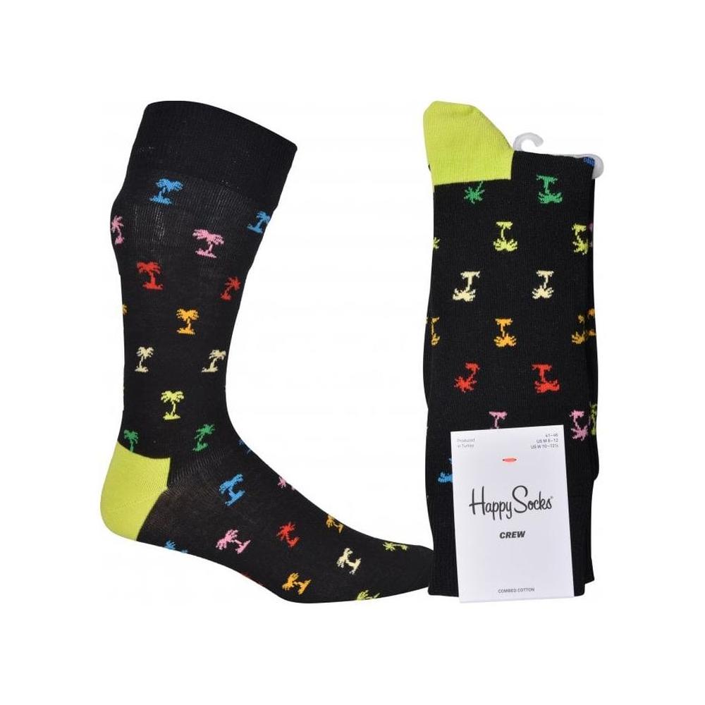 Palm Tree Socks, Black/multi-Happy Socks-UNDERU