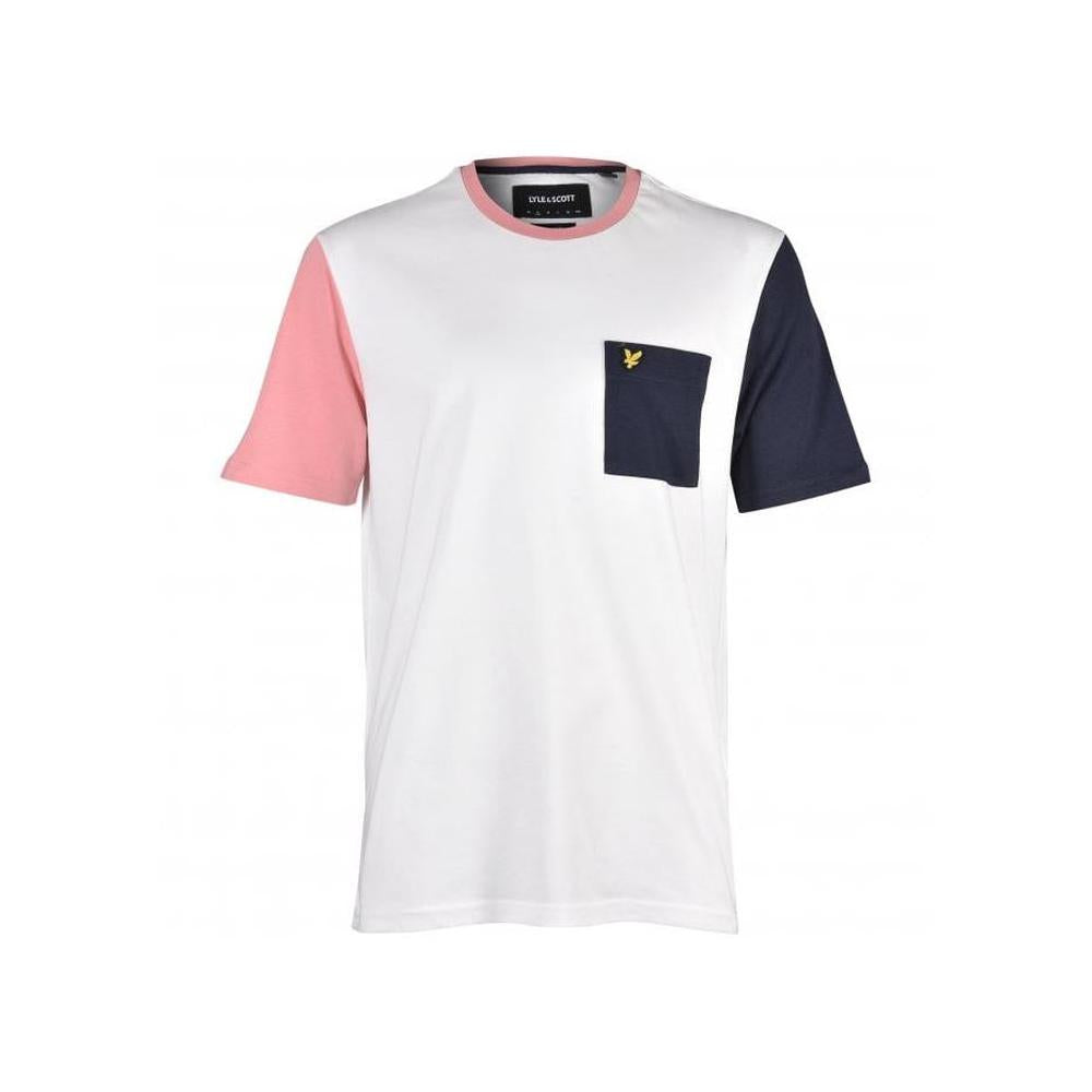 Contrast Crew Neck T-Shirt, Off White-Lyle & Scott-UNDERU