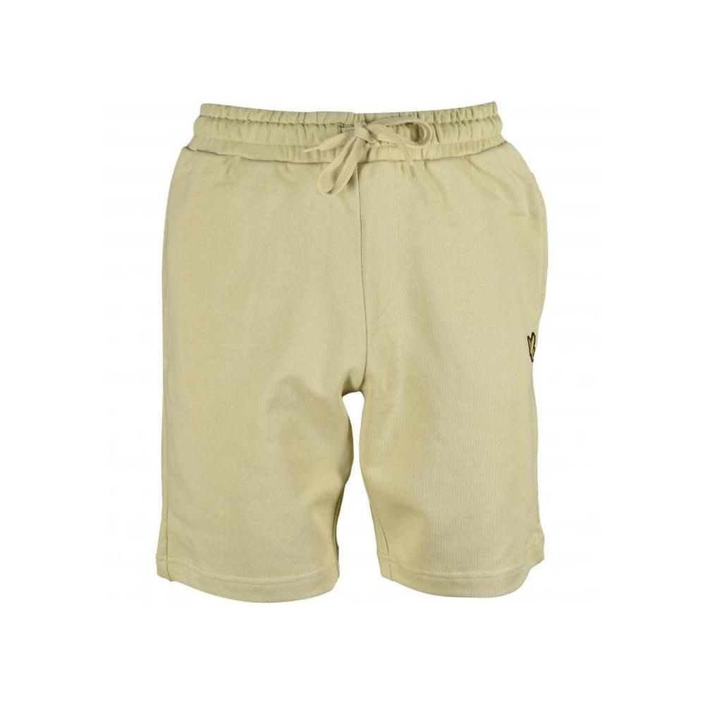 Jersey Track Shorts, Natural Green-Lyle & Scott-UNDERU
