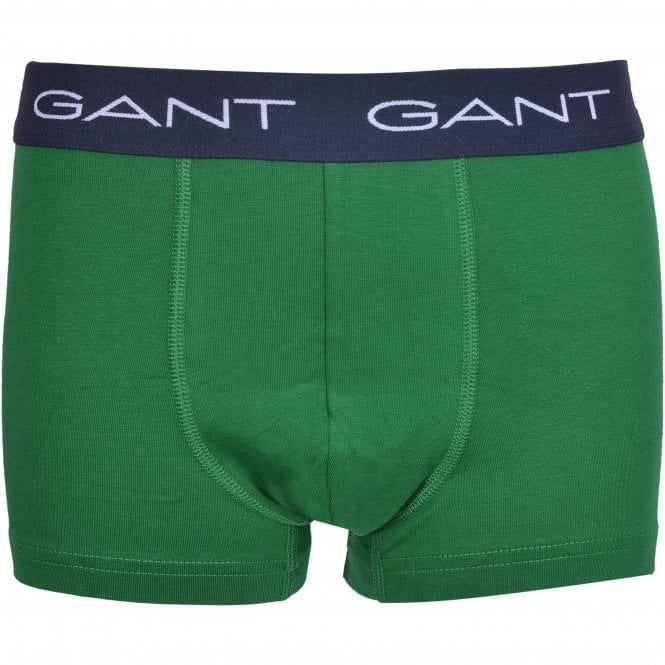 3-Pack Rugby Stripe Boys Boxer Trunks, Green/Navy-GANT-UNDERU