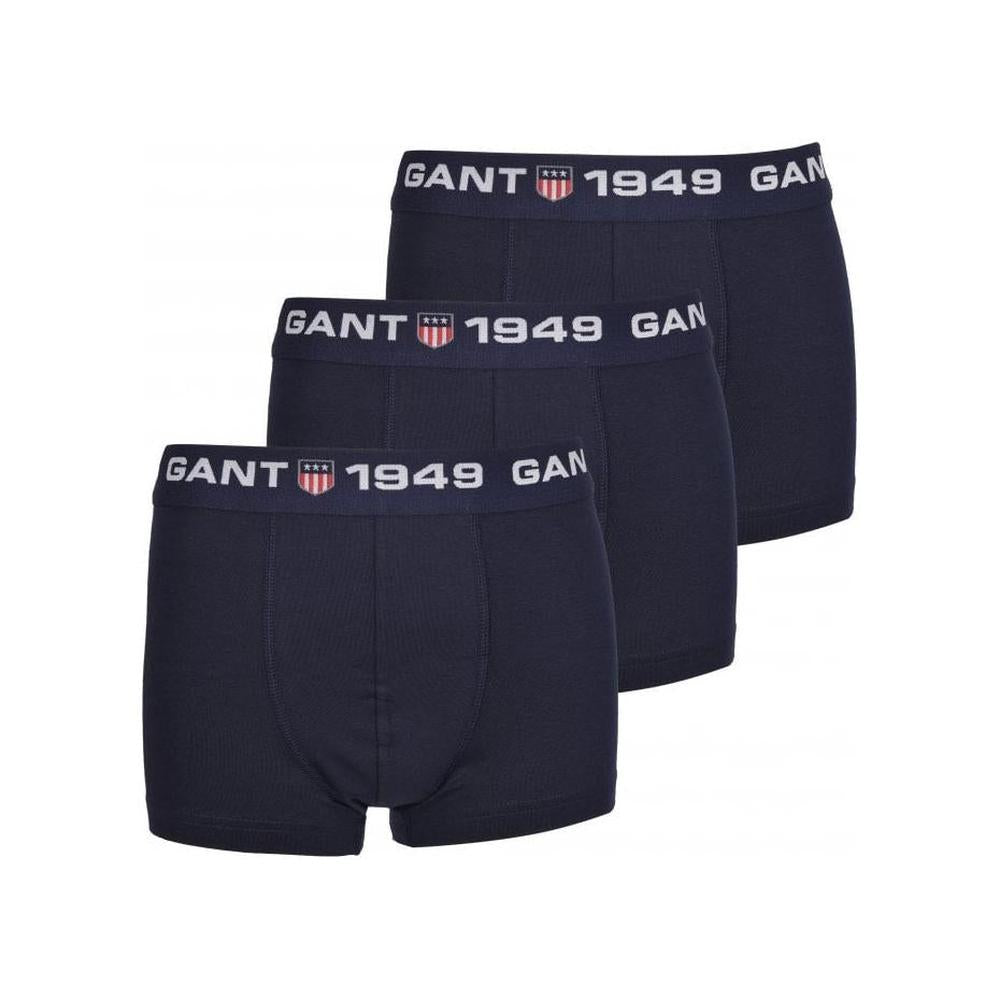 3-Pack Retro Shield Logo Boys Boxer Trunks, Navy-GANT-UNDERU