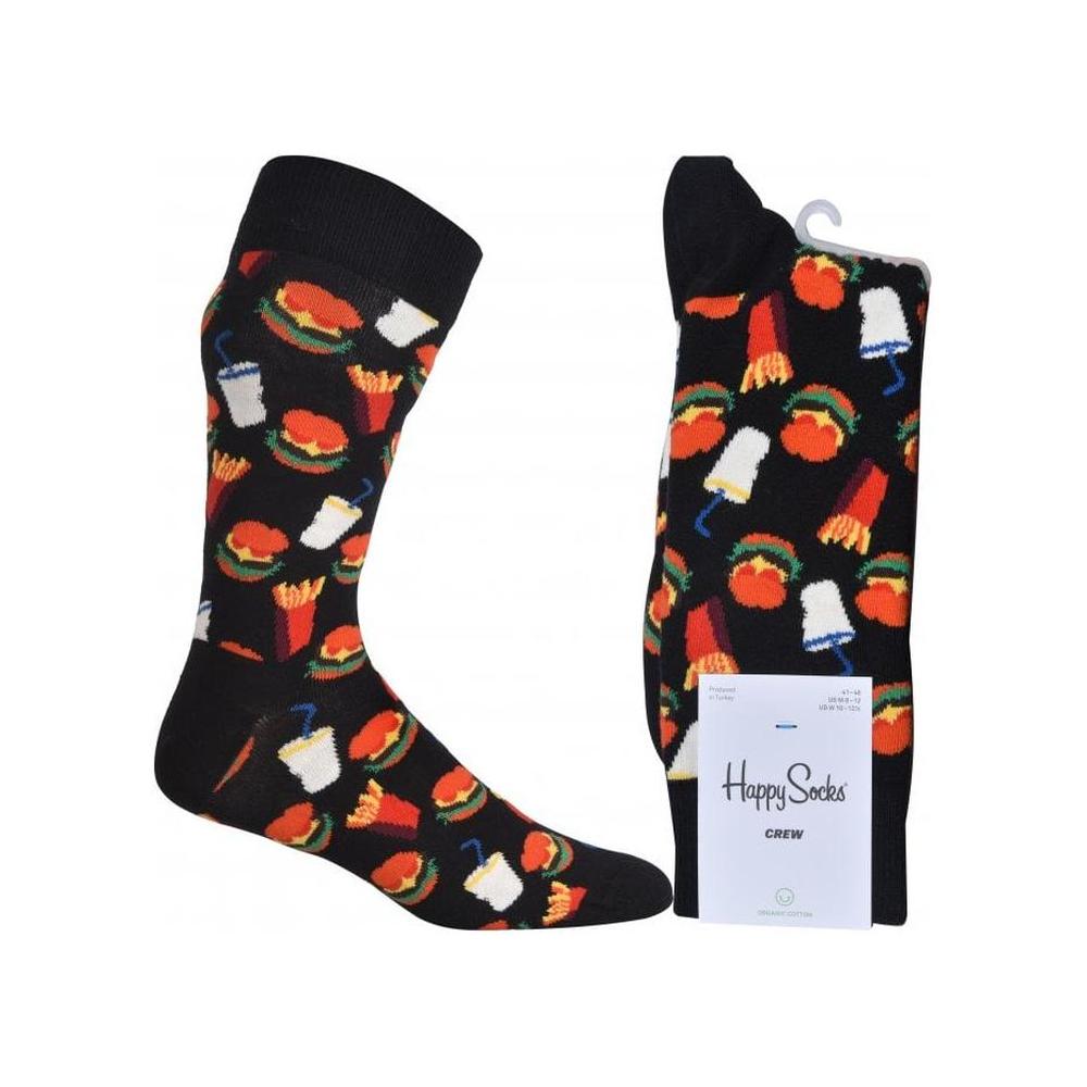 Hamburger & Fries Socks, Black/multi-Happy Socks-UNDERU
