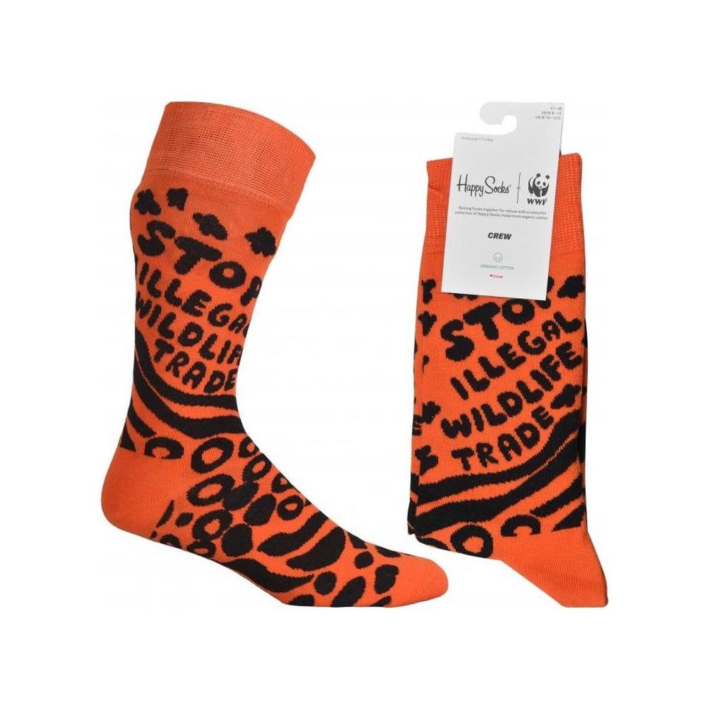 Stop Illegal Wildlife Trade WWF Socks, Orange/black-Happy Socks-UNDERU