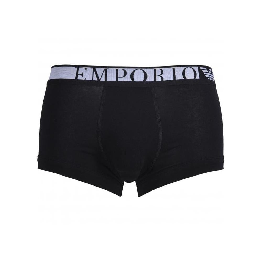 Side Logo Boxer Trunk, Black-Emporio Armani-UNDERU