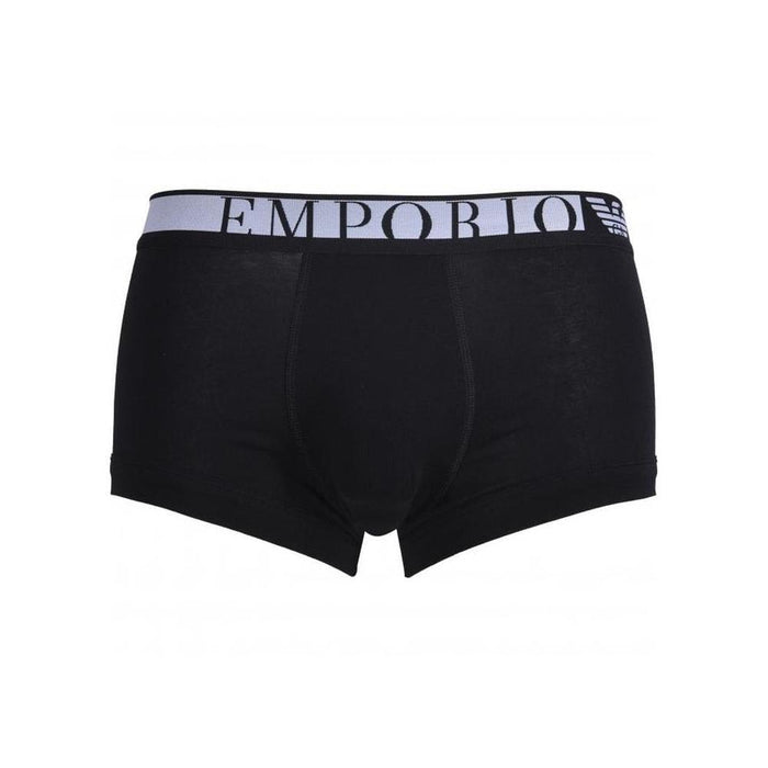 Side Logo Boxer Trunk, Black-Emporio Armani-UNDERU