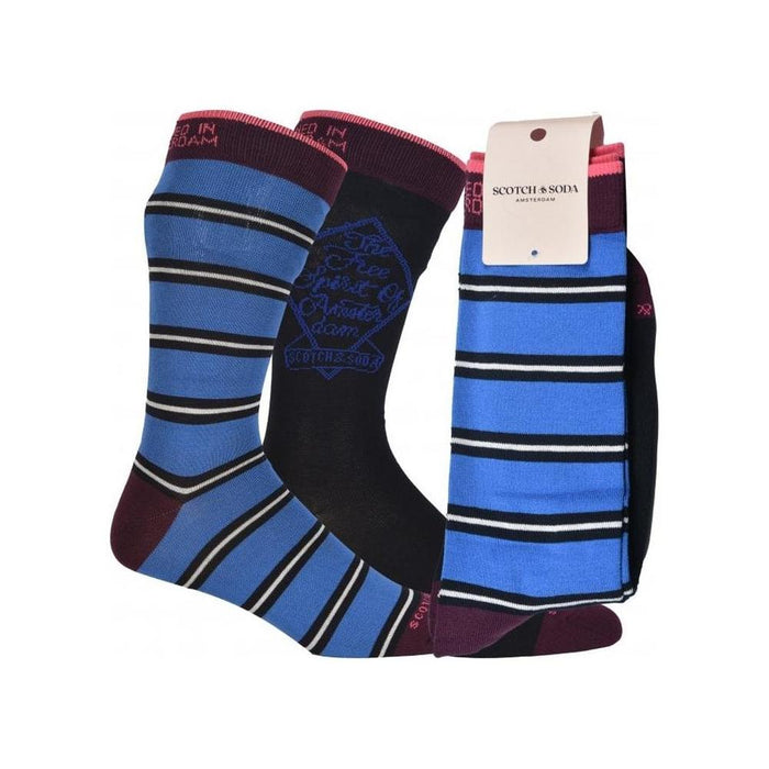2-Pack True Spirit of Amsterdam Socks, Blue/Black-Scotch & Soda-UNDERU