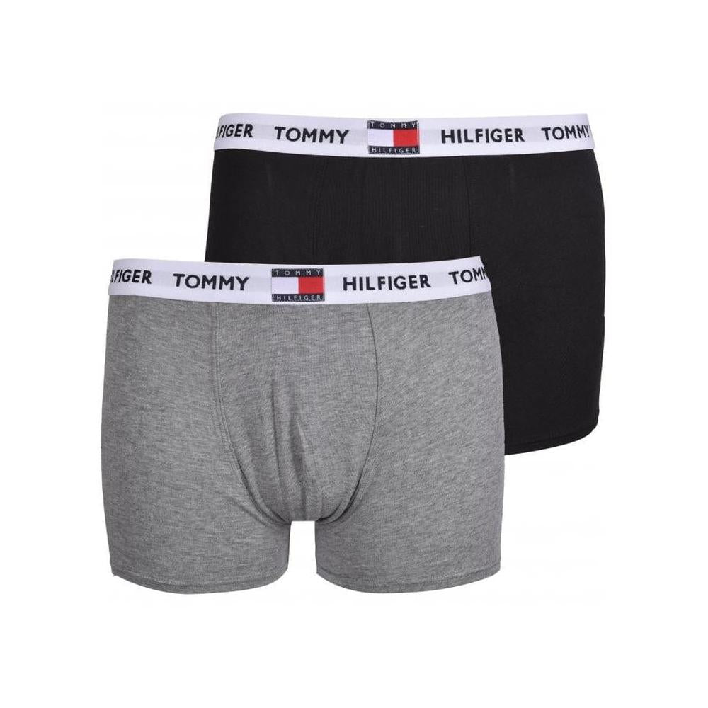 2-Pack Recycled Cotton Luxe Logo Boys Boxer Trunks, Black/Grey-Tommy Hilfiger-UNDERU