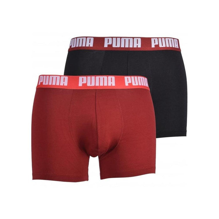 2-Pack Coloured Waistband Boxer Briefs, Red/Black-Puma-UNDERU