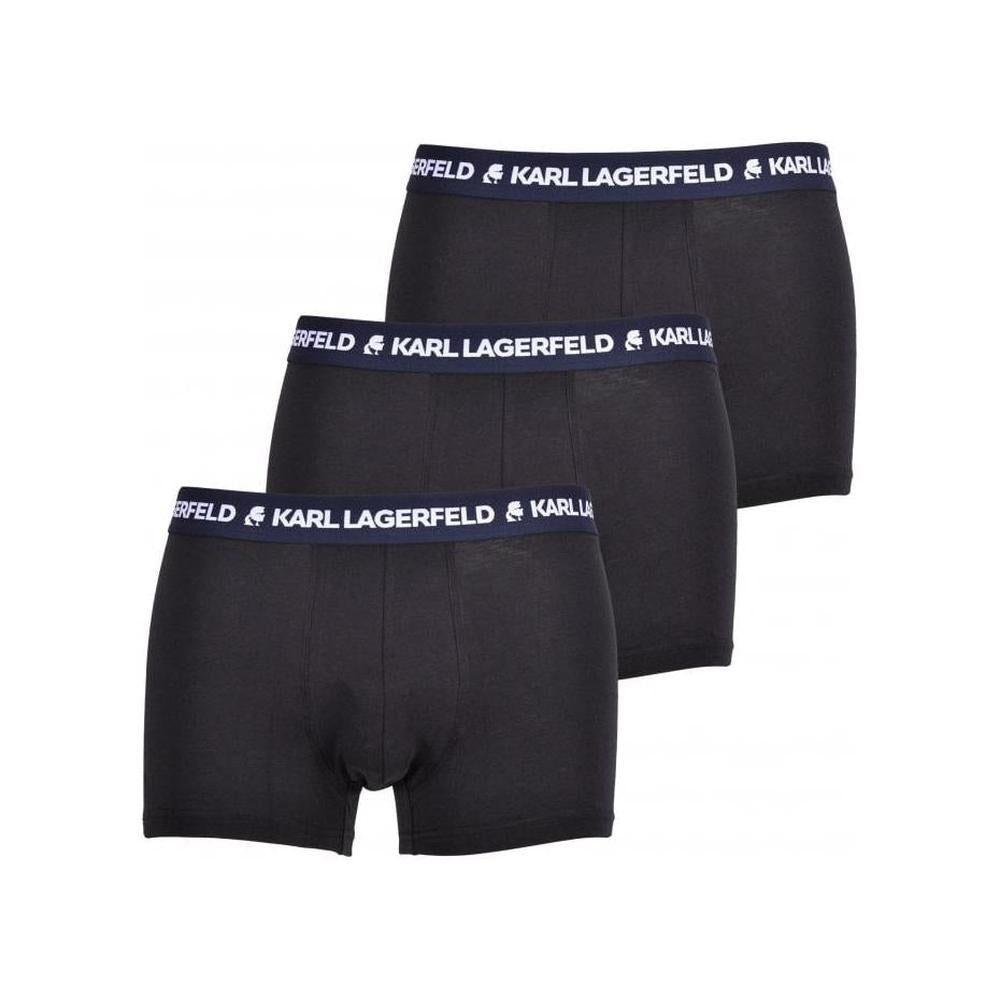 3-Pack Logo Boxer Trunks, Black-Karl Lagerfeld-UNDERU