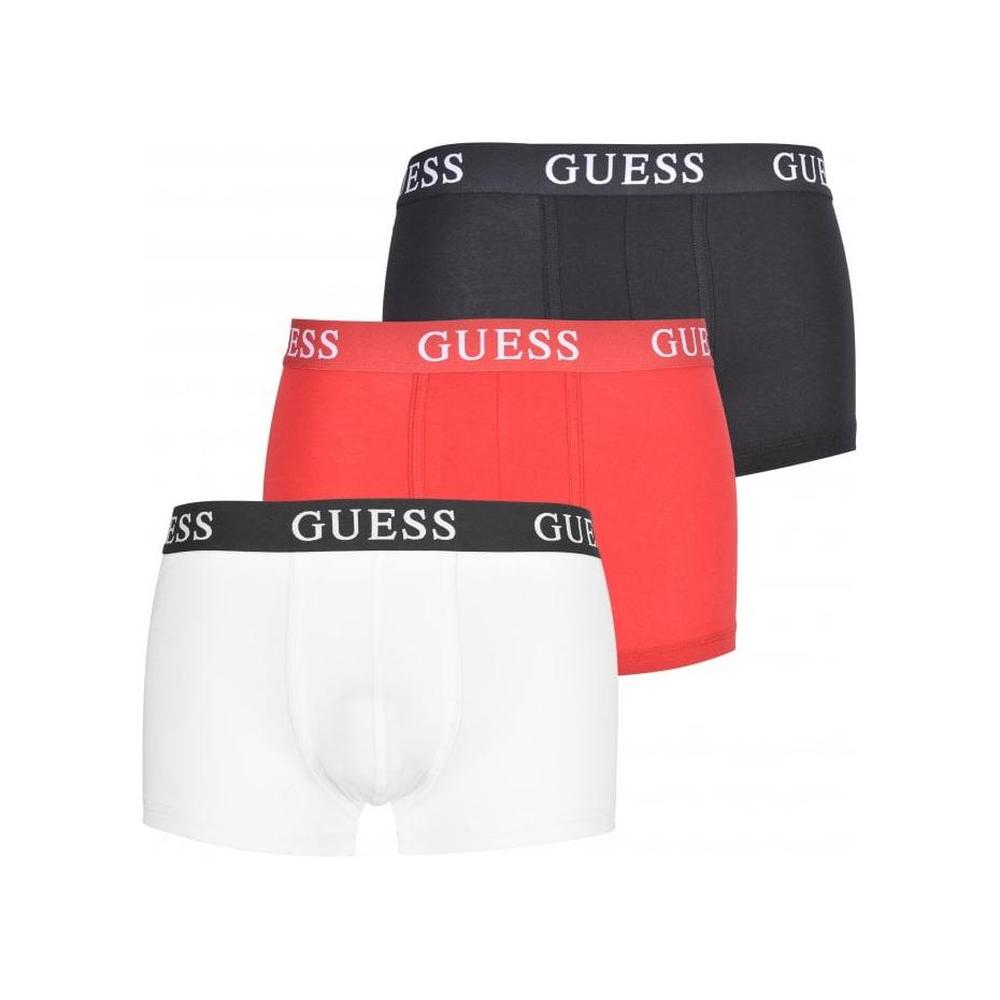 3-Pack Joe Boxer Trunks, Red/Black/White Combo-Guess-UNDERU