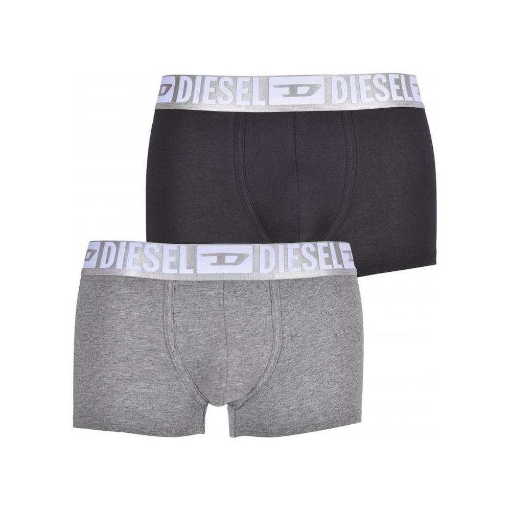 2-Pack Silver Division Boxer Trunks, Black/Grey-Diesel-UNDERU