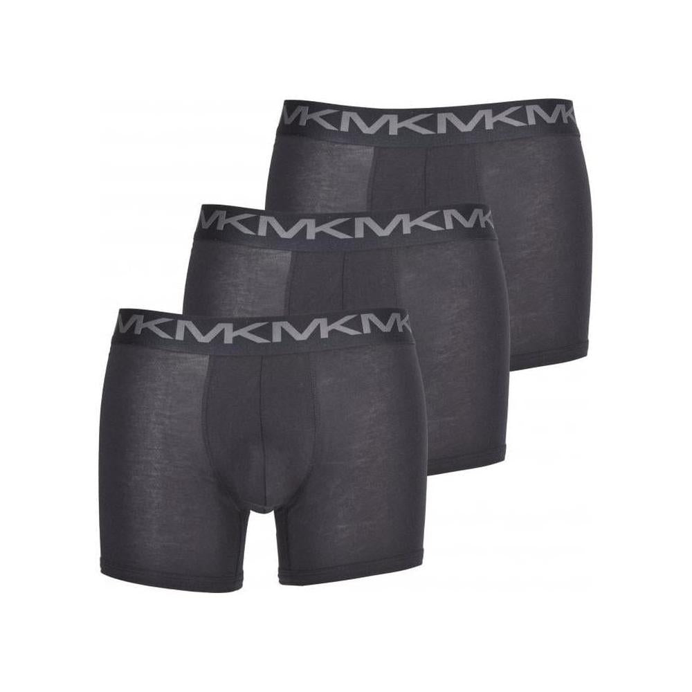 Michael Kors-3-Pack Classic Logo Boxer Briefs, Black-UNDERU