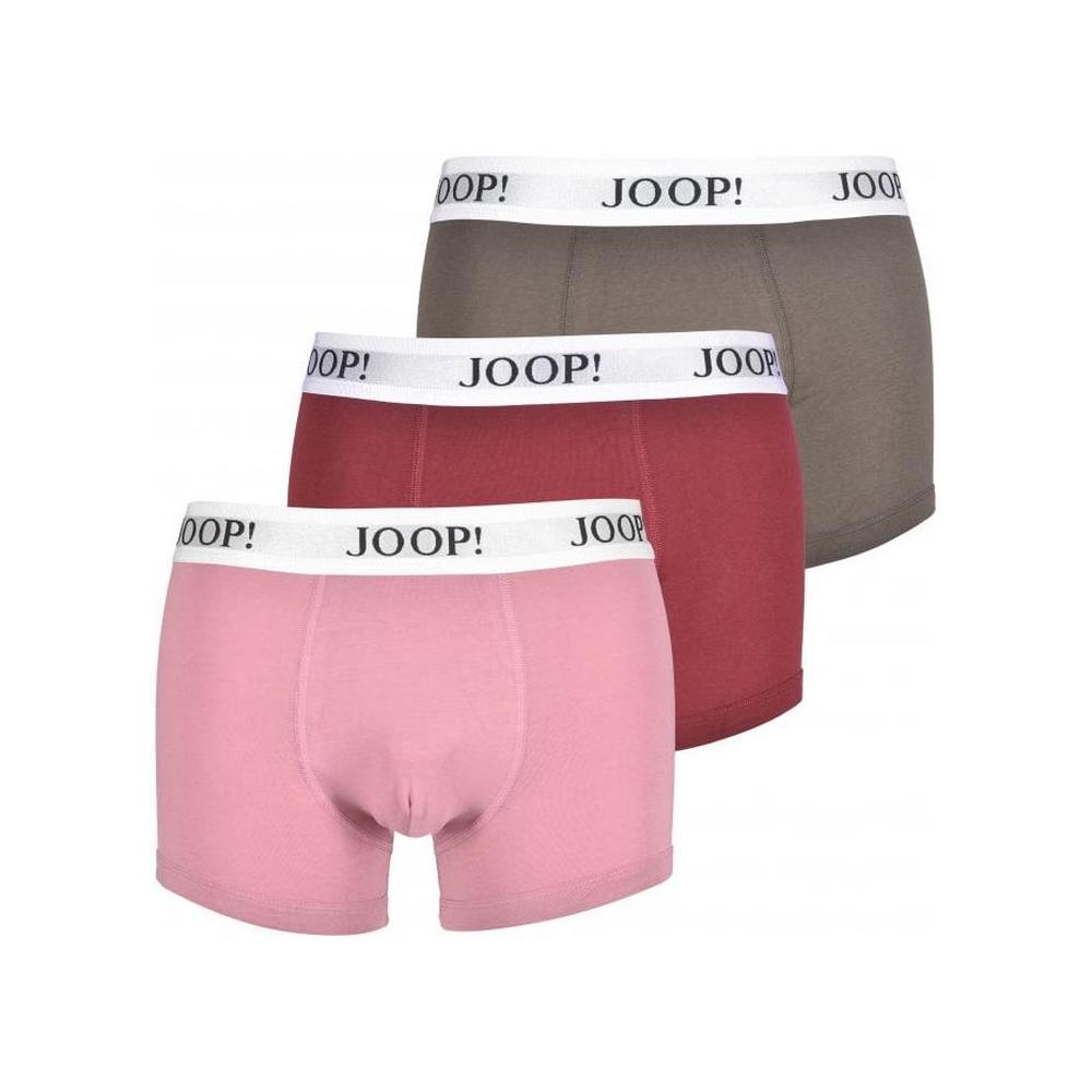 3-Pack Stretch Cotton Boxer Trunks, Lilac/Khaki/Berry-Joop!-UNDERU
