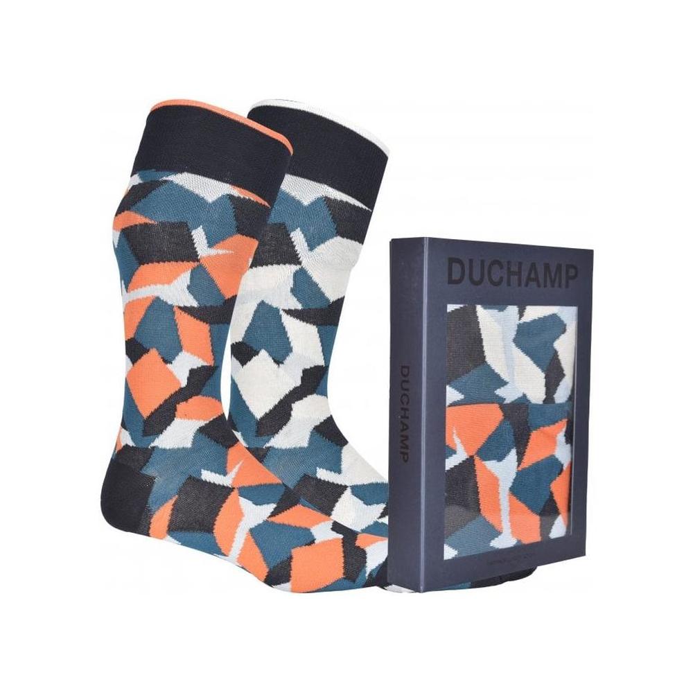 Duchamp-2-Pack Cube Socks Gift Box, Blue/Orange-UNDERU