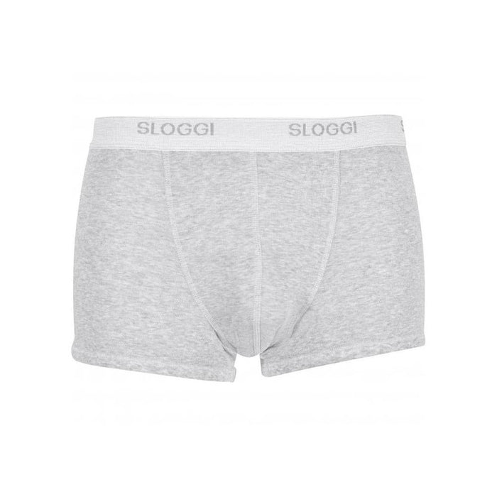 Basic Short Boxer Trunk, Grey Heather Melange-Sloggi-UNDERU