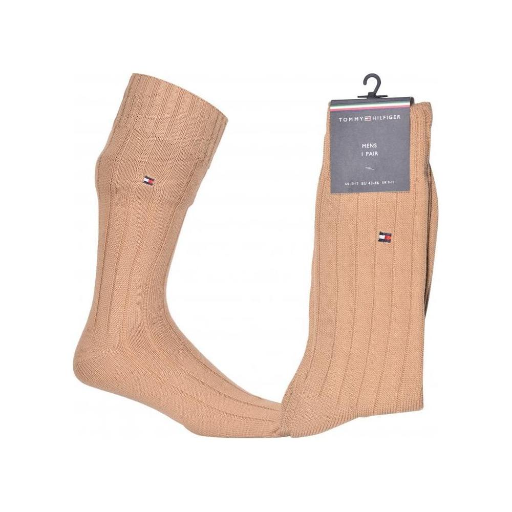 Merino Wool Ribbed Boot Socks, Sand-Tommy Hilfiger-UNDERU