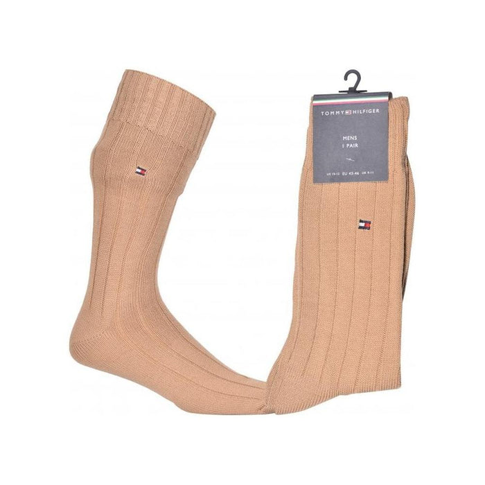 Merino Wool Ribbed Boot Socks, Sand-Tommy Hilfiger-UNDERU