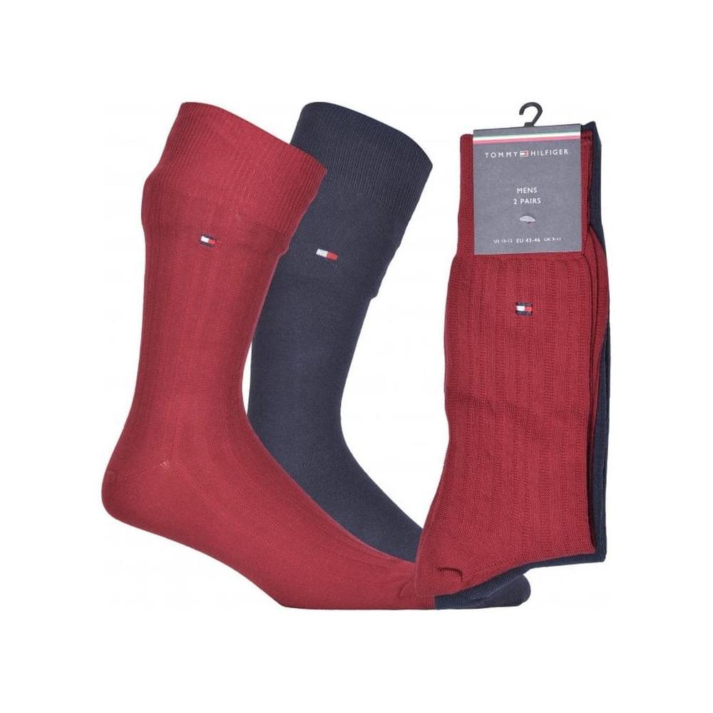 2-Pack Fancy Ribbed Socks, Navy/Rouge-Tommy Hilfiger-UNDERU