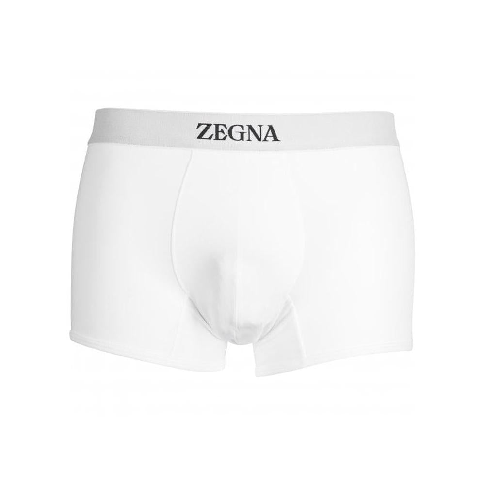 Stretch Cotton Boxer Trunk, White-Ermenegildo Zegna-UNDERU