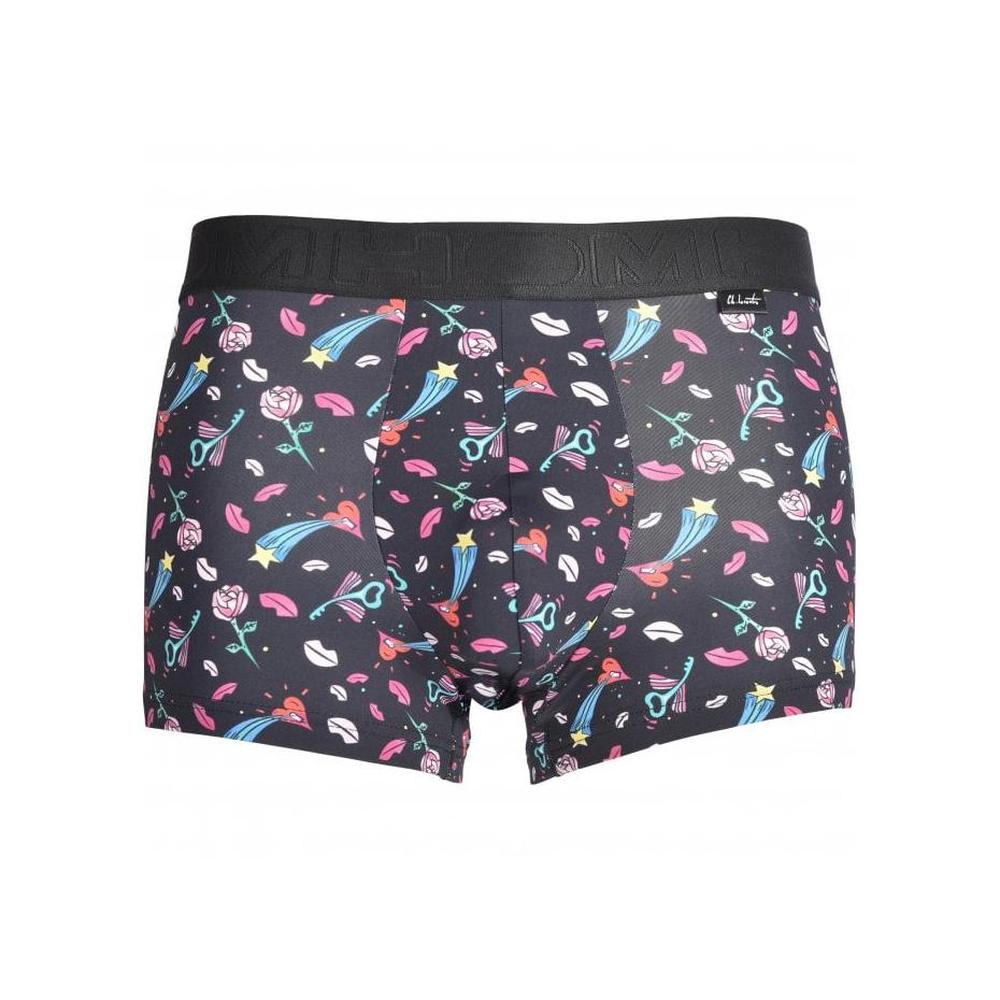 HOM-Amour Print Boxer Trunk, Black-UNDERU