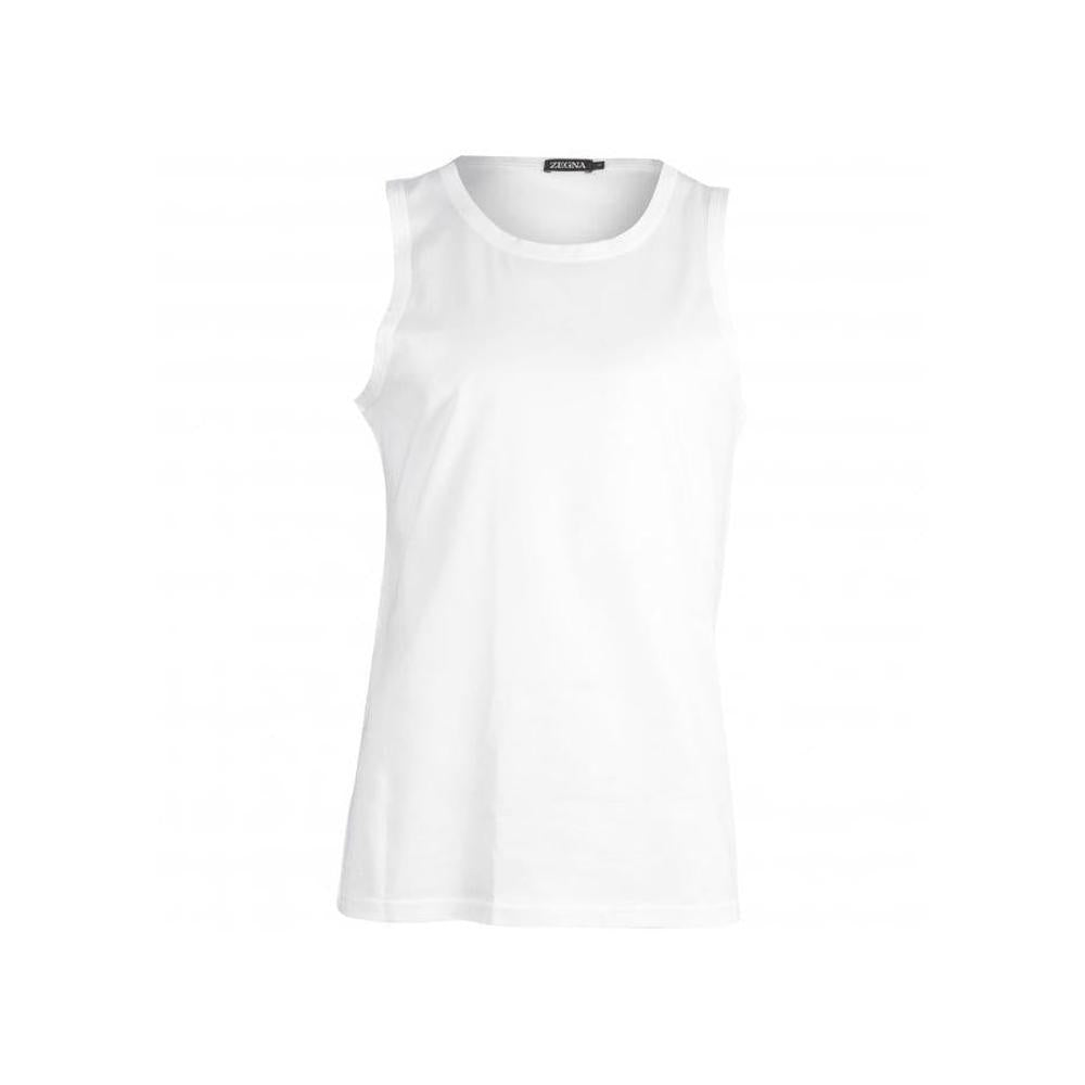 Filoscozia Cotton Tank Top Vest, White-Ermenegildo Zegna-UNDERU